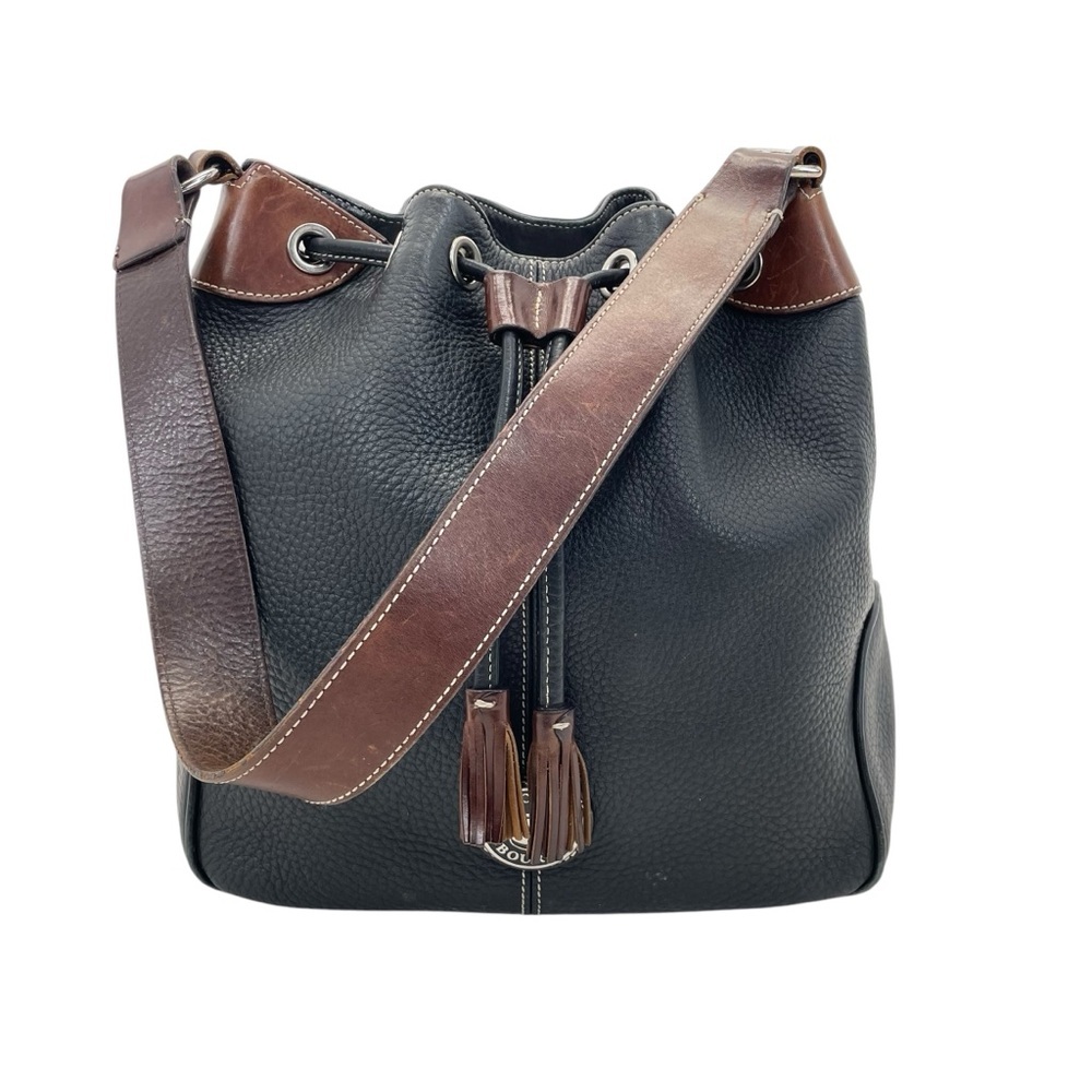 Dooney & Bourke Drawstring Bag Purse Black/Brown